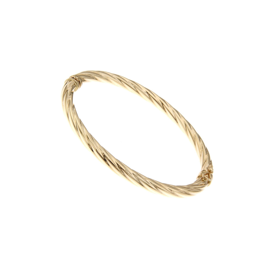 14K Yellow Gold Cable Bangle