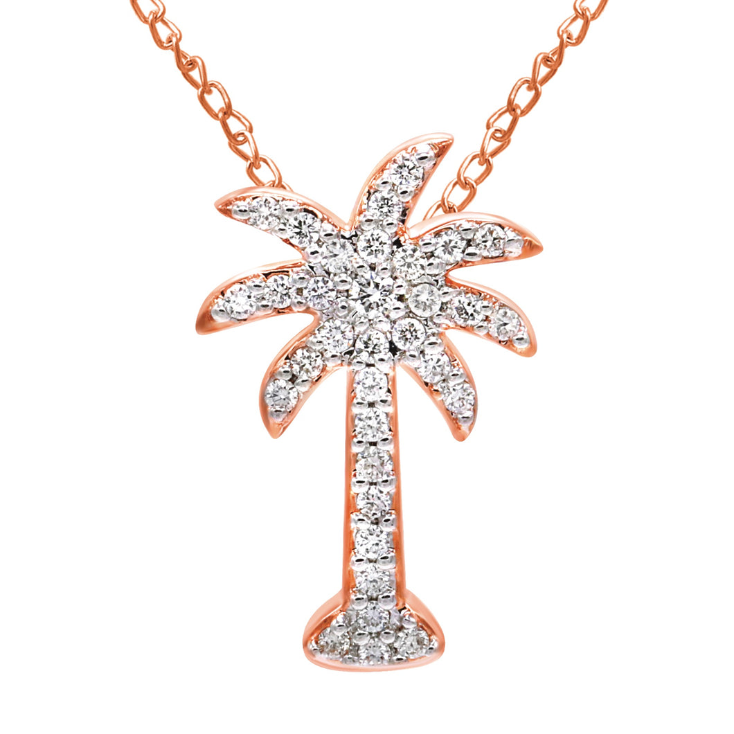  Diamond Palm Tree Necklace