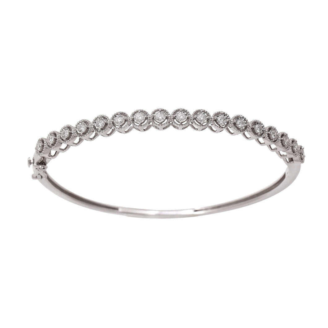 .50 CTW Diamond Bangle, Miracle Setting