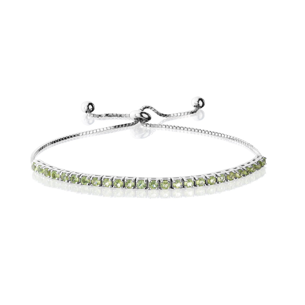 Peridot Adjustable Bolo Bracelet