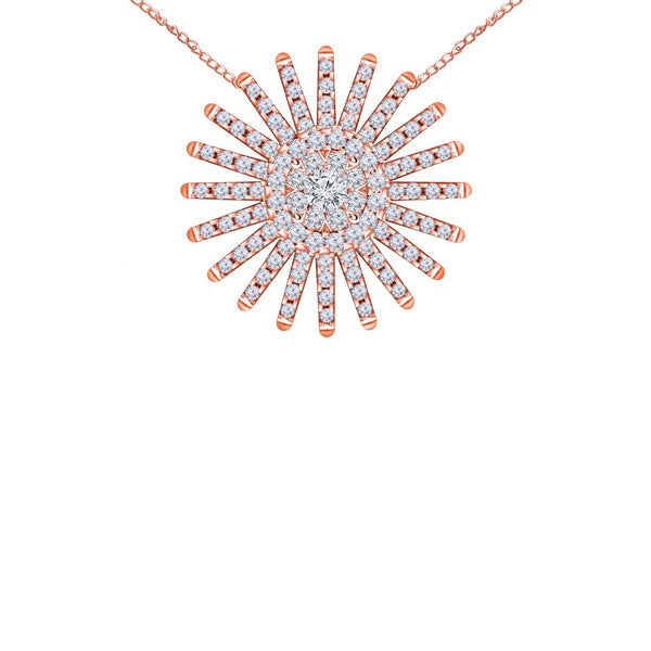 Spark 14K Rose Gold Diamond Pendant (1 ct. tw.)