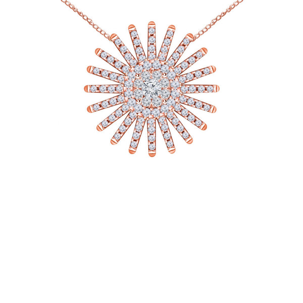 Spark 14K Rose Gold Diamond Pendant (1 ct. tw.)