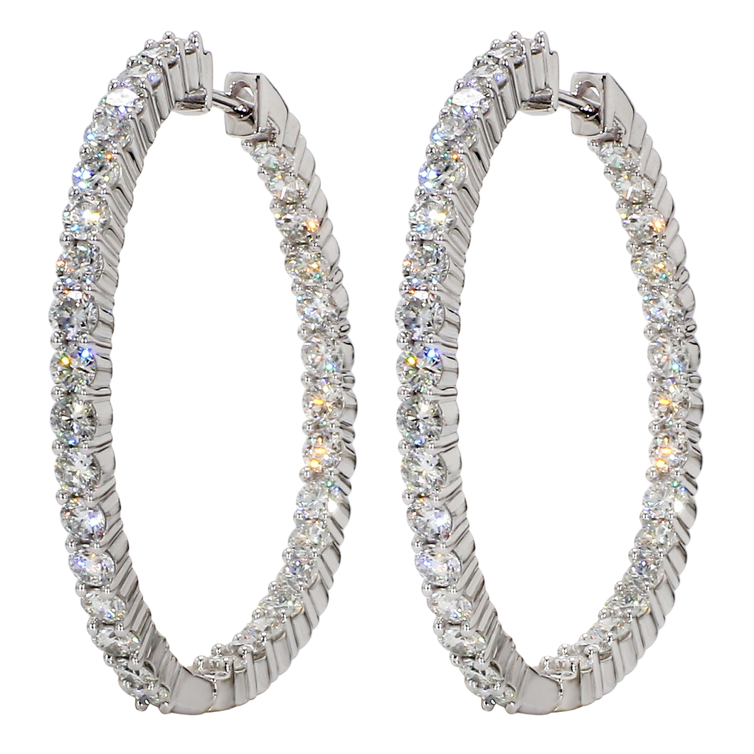 4.00 ctw. Lab-Created Diamond Inside-Out Hoop Earrings in 14K Gold, 1.5