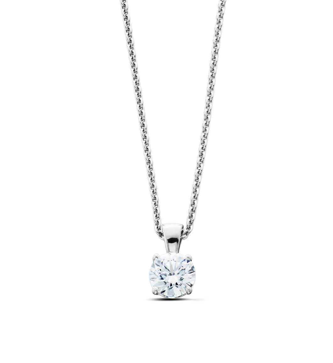 1.00CT Lab-Created Diamond Solitaire Pendant in 14K Gold