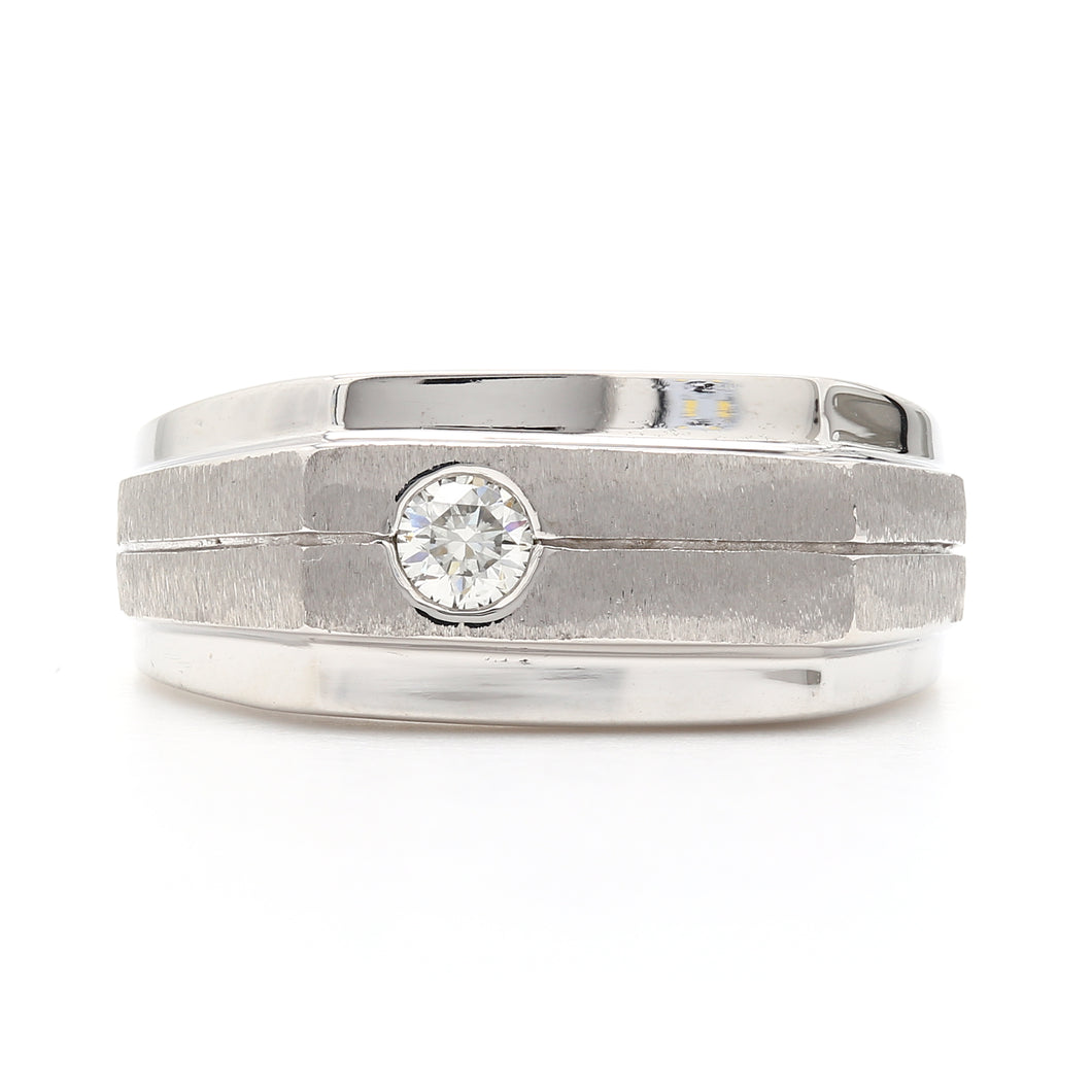 0.16CTTW Lab-Created Diamond Ring in 14K White Gold Gents