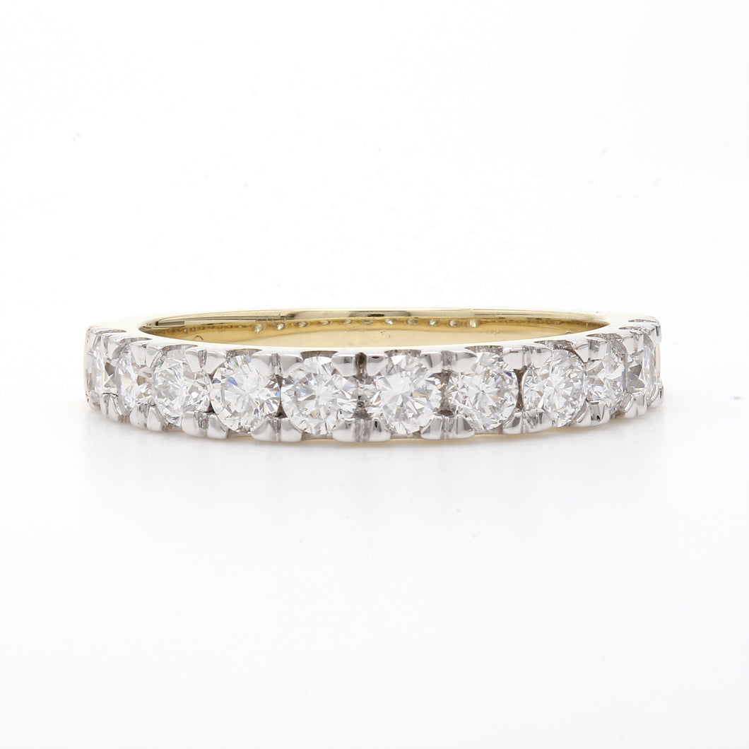1.00CTTW Lab-Created Diamond Prong Set Band in 14K Yellow Gold