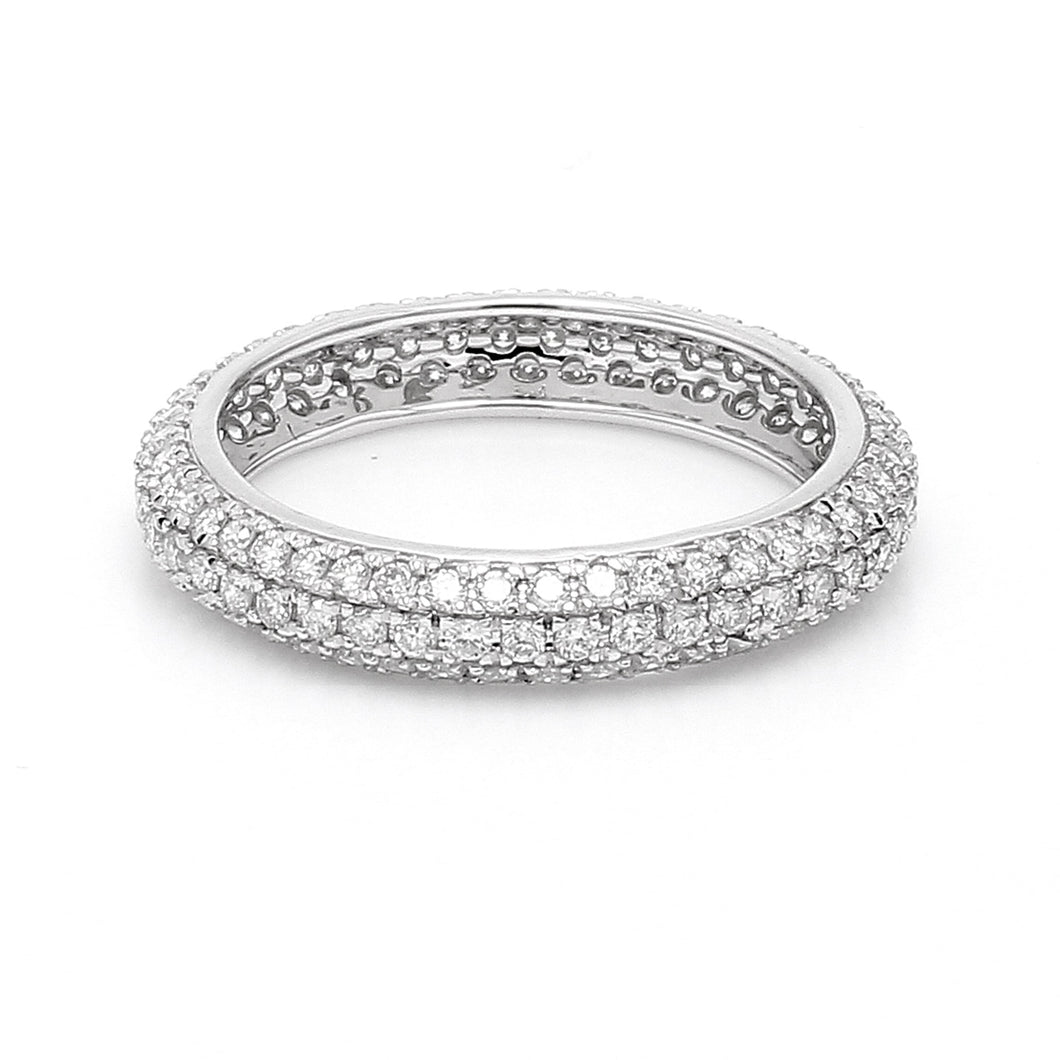 1.20CT TW Lab-Created Diamond Full Pave Eternity Band in 14K White Gold