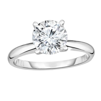 1.03 ct. Round Lab-Created Diamond Solitaire Ring in 14K White Gold