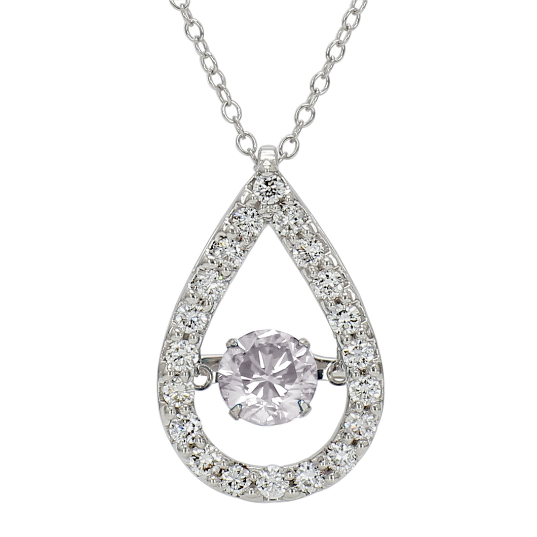 1.50 ctw. Lab-Created Diamond Pendant in 14K White Gold