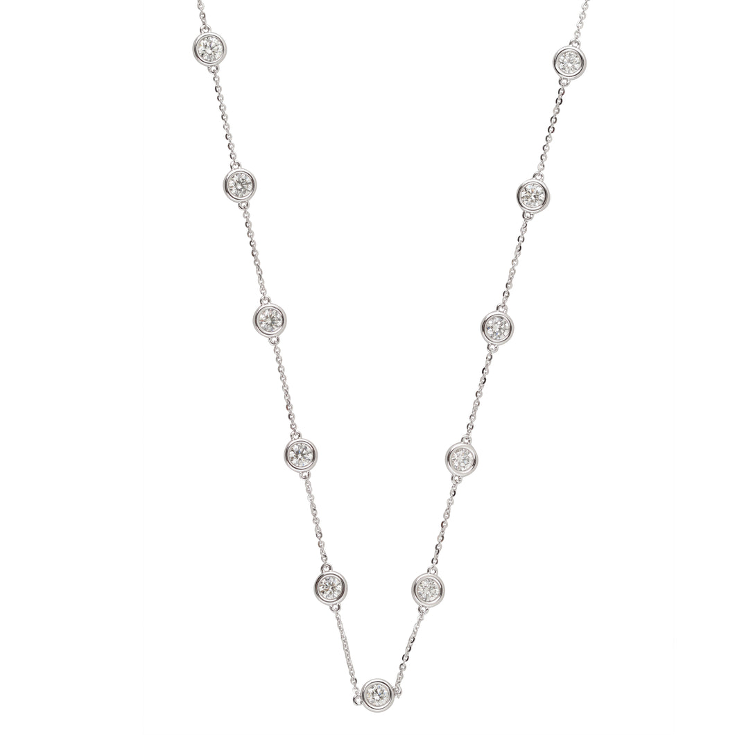 6.00 ctw. Lab-Created Diamonds By the Yard Necklace in 14K White Gold