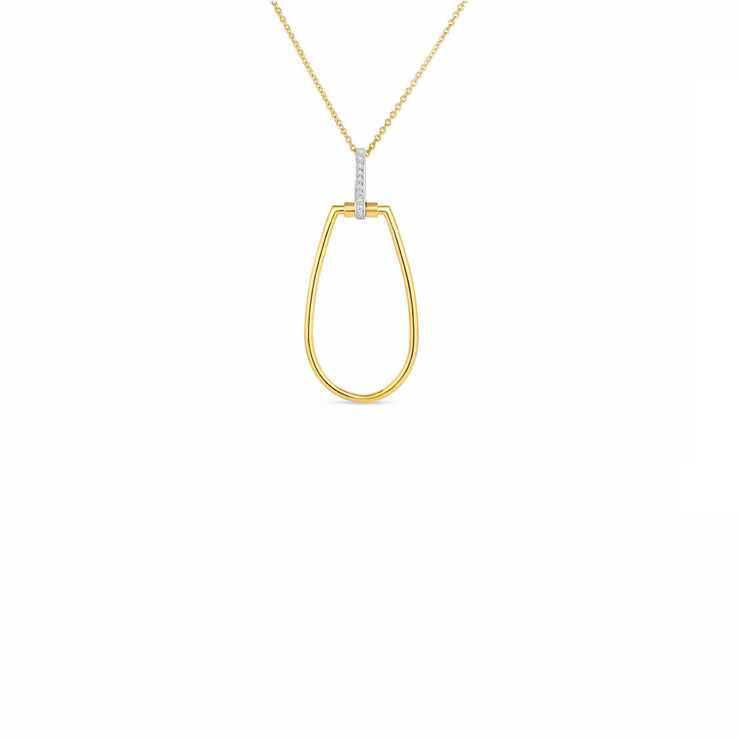 18K Yellow Gold Classic Parisienne Diamond Necklace