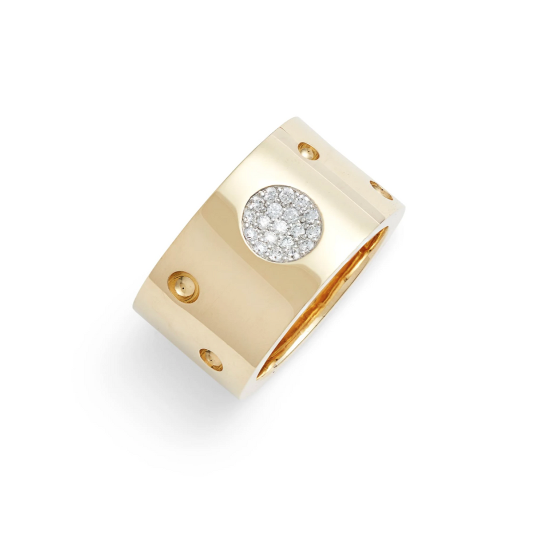 18K Yellow Gold Pois Moi 0.15CT Diamond Luna Ring