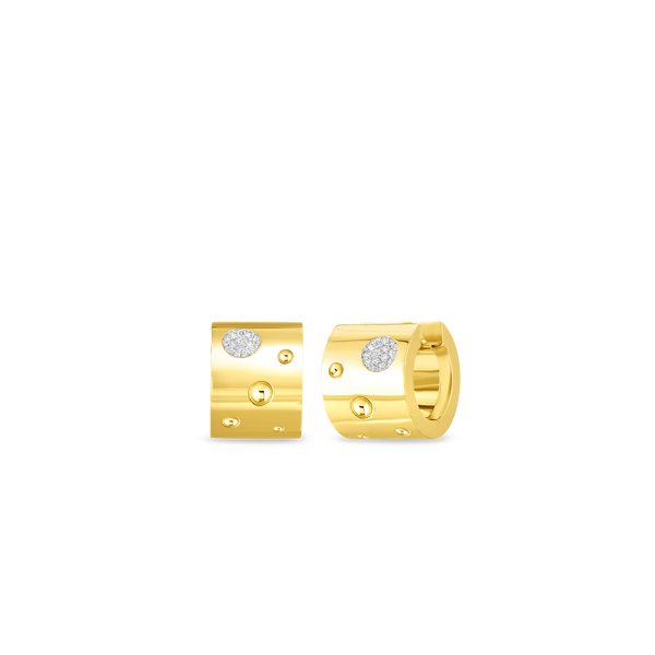18K Gold & Diamond Pois Moi Luna Wide Earring