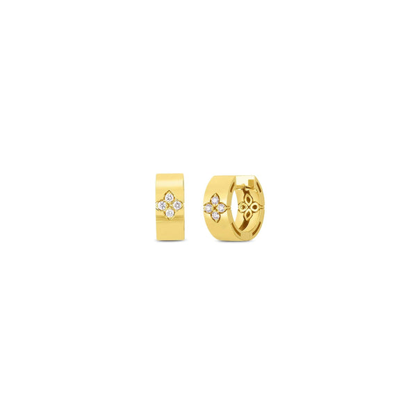 18k Love In Verona Diamond Accent 15mm Snap Hoop Earring