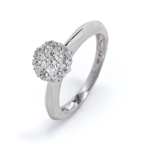Diamond Cluster Ring 14k White Gold (0.50 ct. tw.)