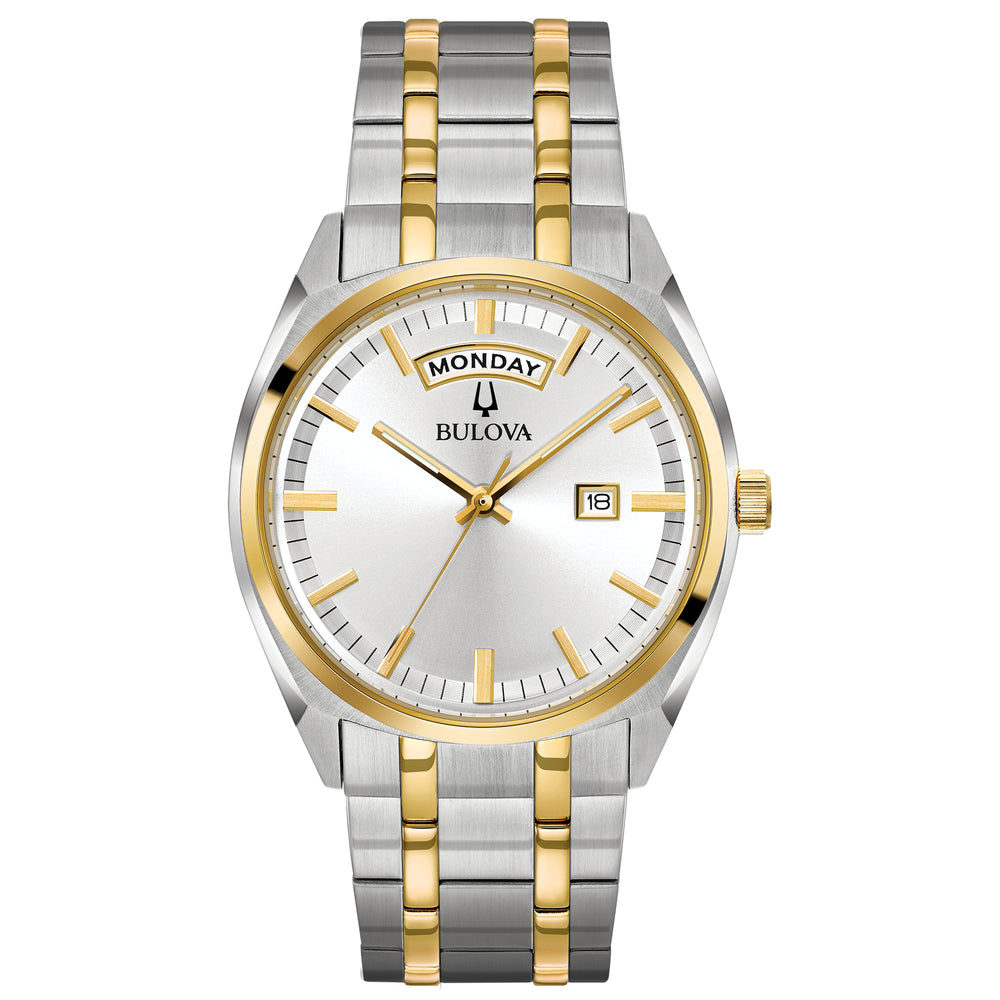 Bulova Surveyor Silver & Gold Men display picture 3