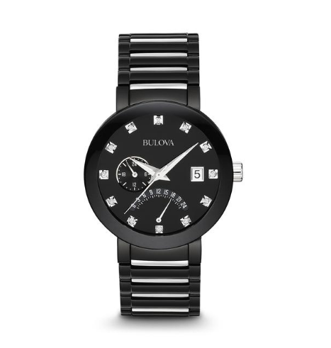 Bulova Men s Diamond Accent Black Watch Little Switzerland