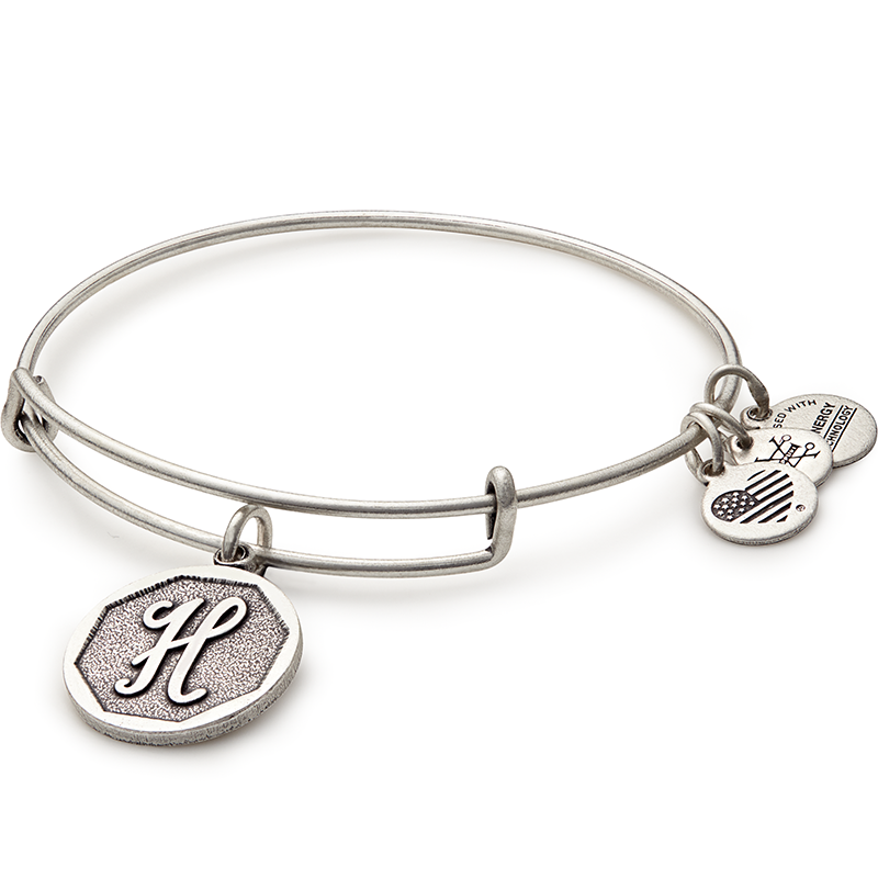 Initial H Charm Bangle