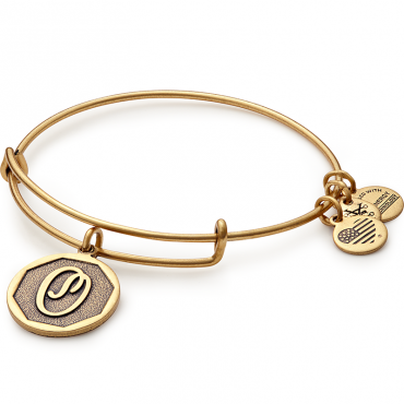 Initial O Charm Bangle
