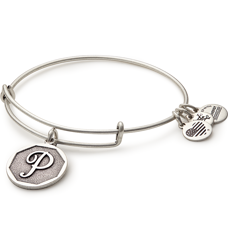 Initial P Charm Bangle