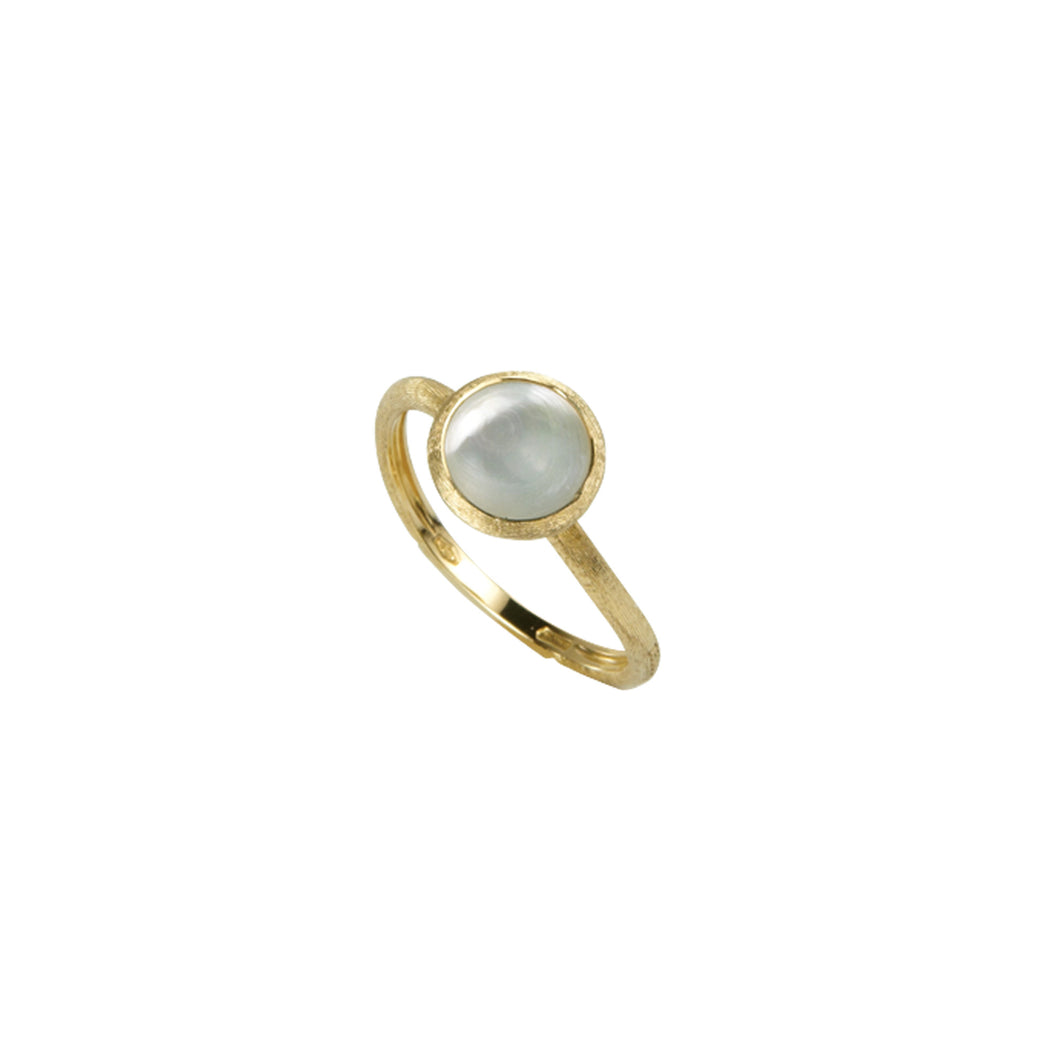 18K Yellow Gold & Mother Of Pearl Stackable Ring