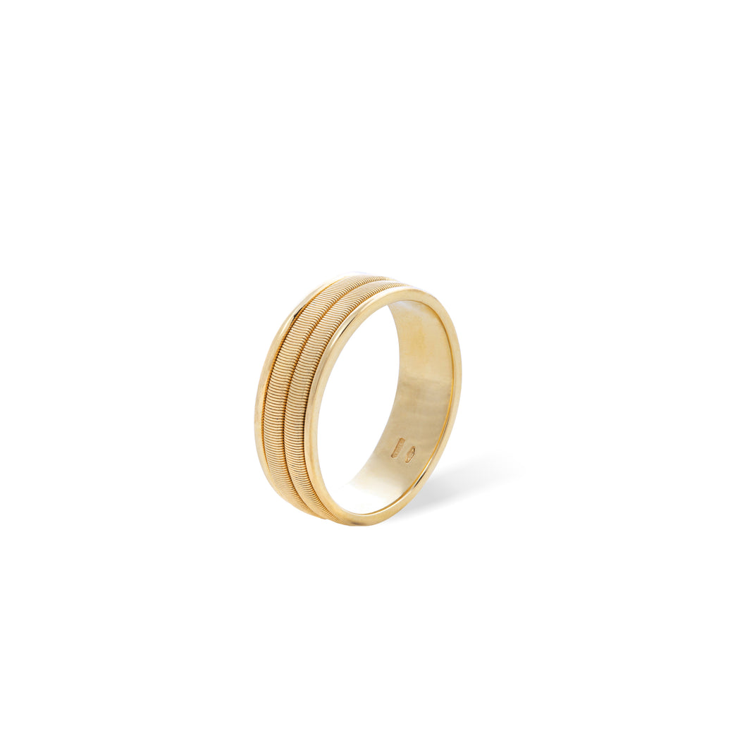 Uomo Collection 18K Yellow Gold  Coil Band Ring