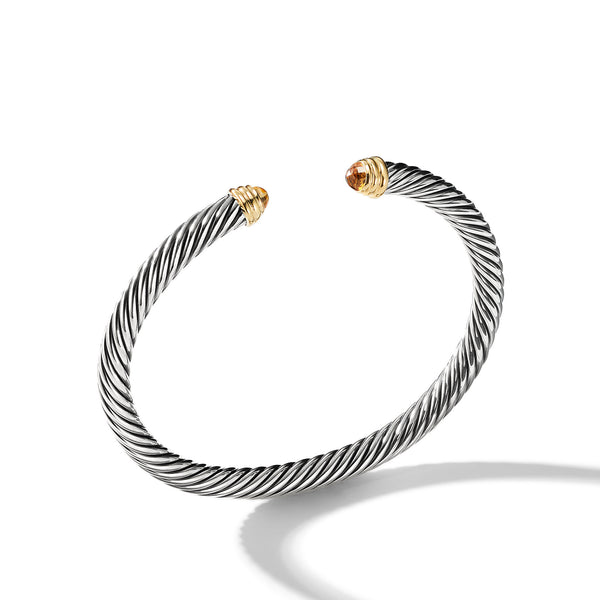 Cable Classics Collection Bracelet with Citrine and 14K Gold