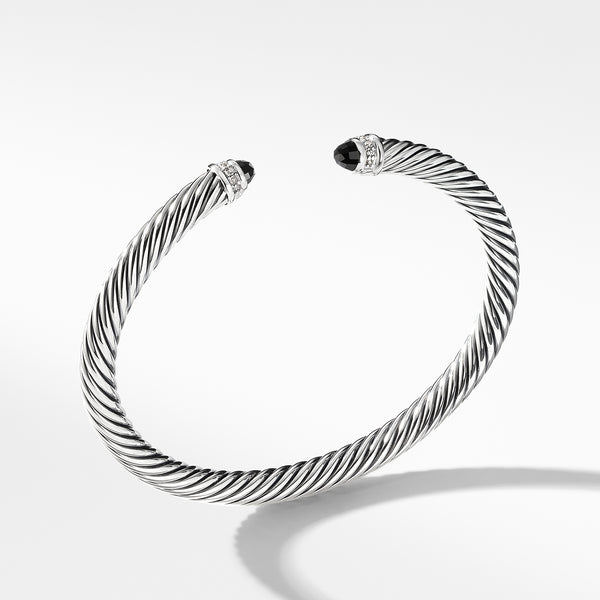 Cable Classics Bracelet with Black Onyx and Diamonds