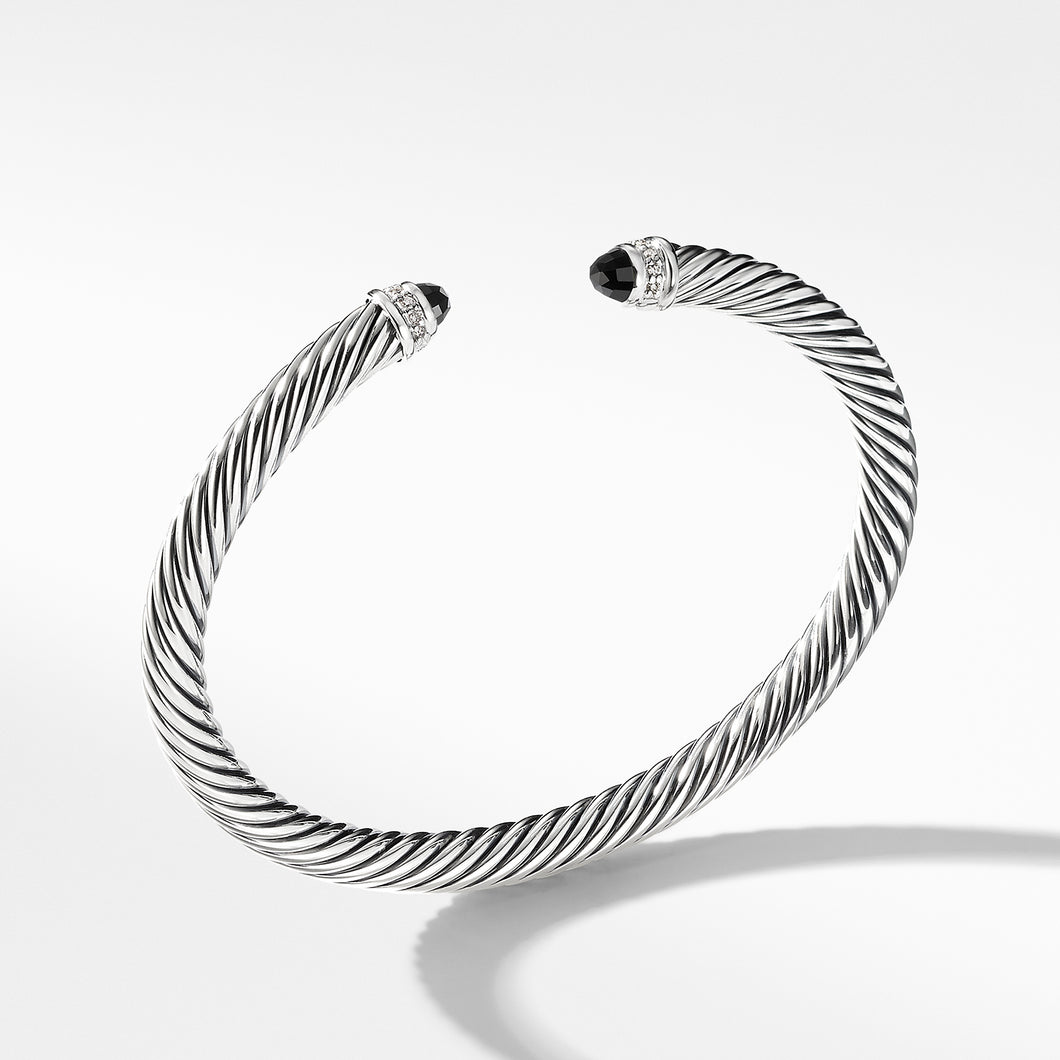 Cable Classics Bracelet with Black Onyx and Diamonds