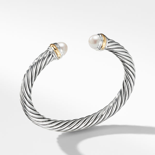 Cable Classics Collection Bracelet with Pearl and 14K Gold