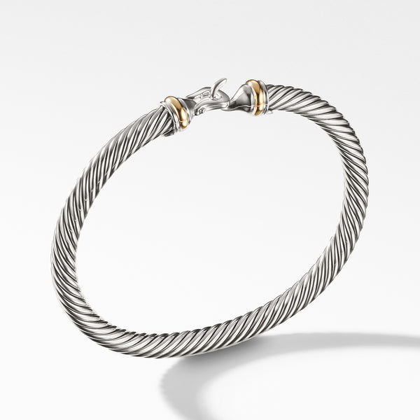 Buckle Bracelet in Sterling Silver with 18K Yellow Gold
