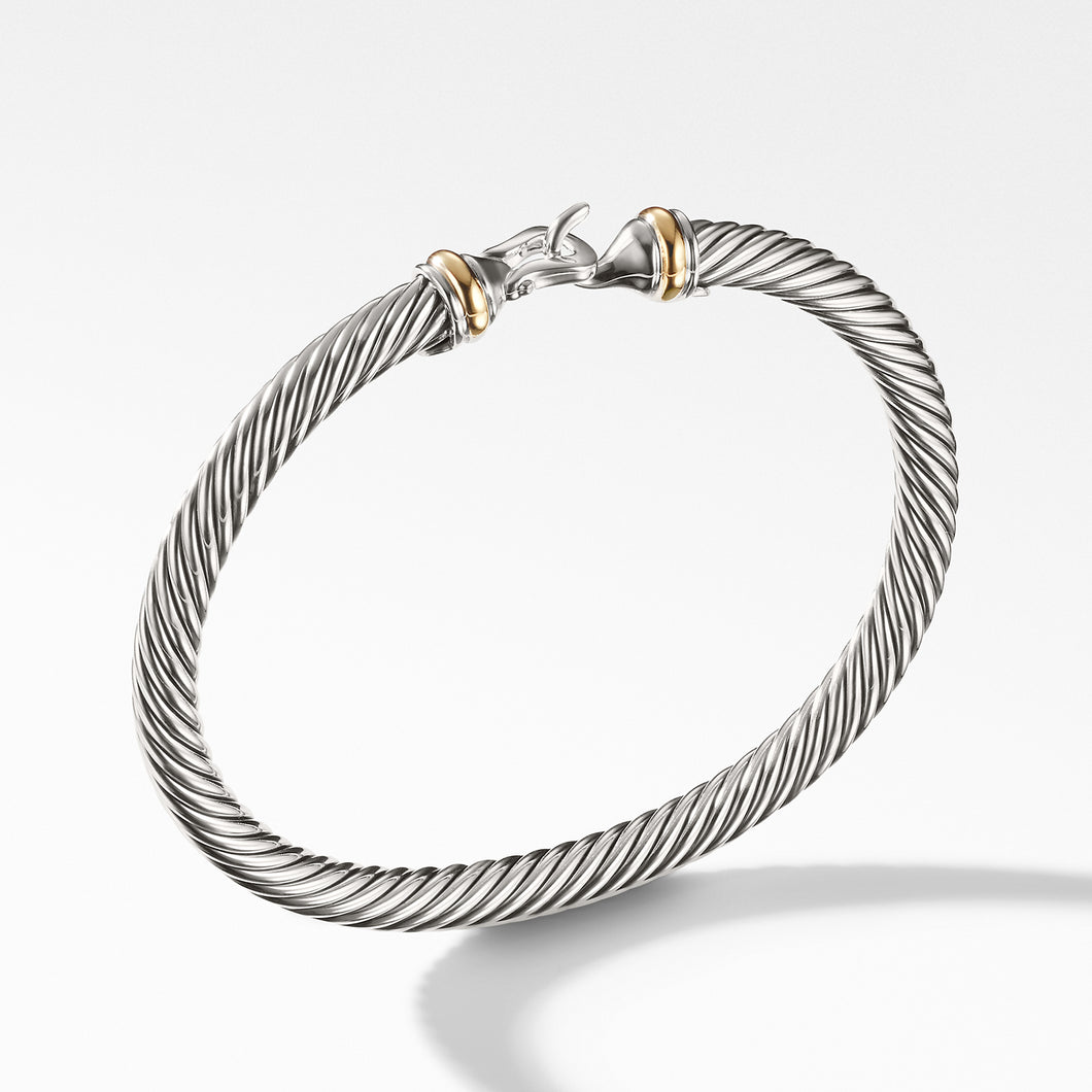 Buckle Bracelet in Sterling Silver with 18K Yellow Gold