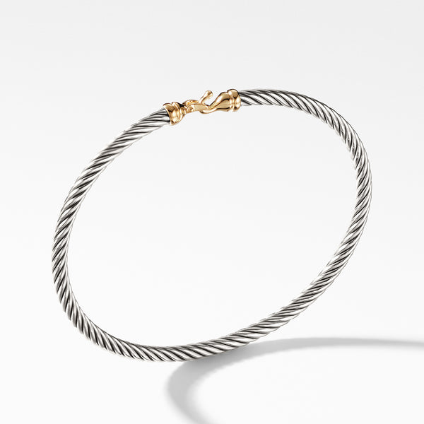 Buckle Bracelet in Sterling Silver with 18K Yellow Gold