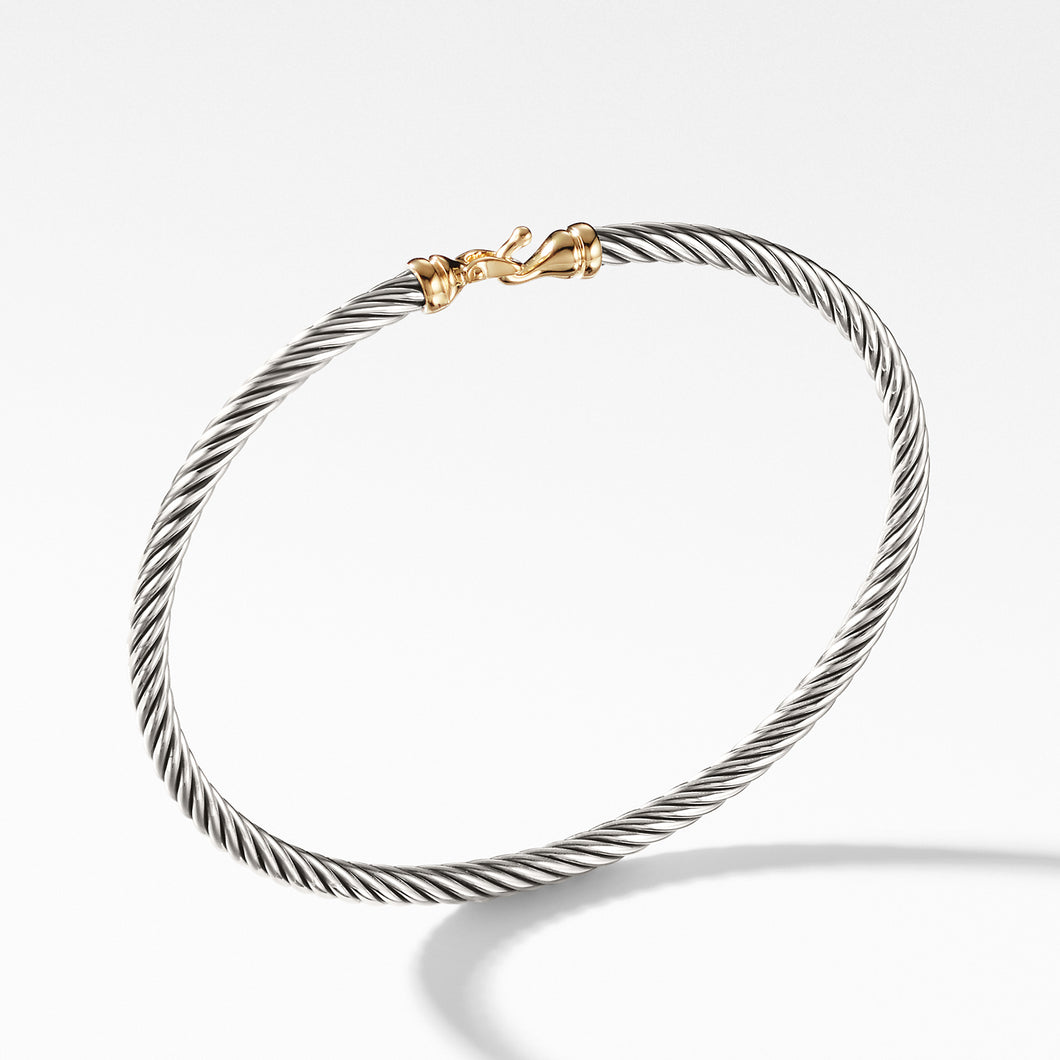 Buckle Bracelet in Sterling Silver with 18K Yellow Gold