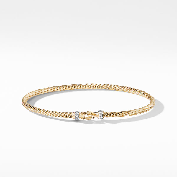 Buckle Bracelet in 18K Yellow Gold with Pave© Diamonds