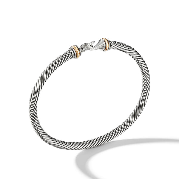Buckle Bracelet in Sterling Silver with 18K Yellow Gold