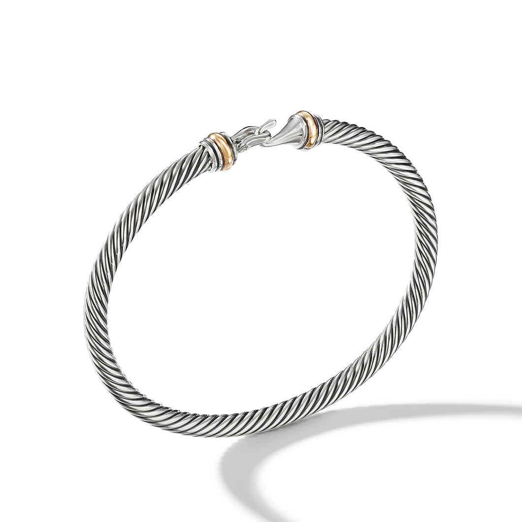 Buckle Bracelet in Sterling Silver with 18K Yellow Gold