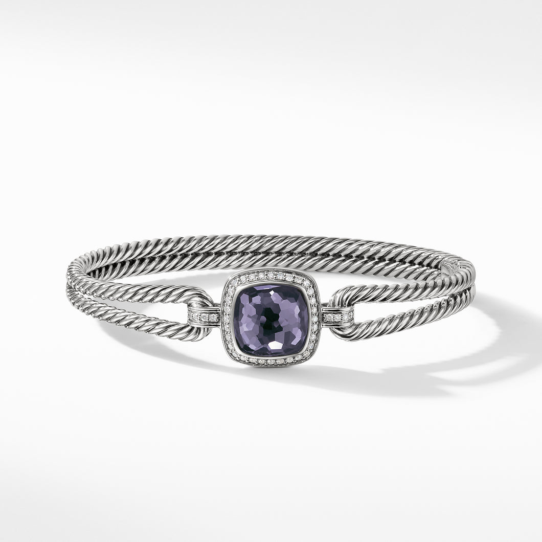 Albion Bracelet with Black Orchid and Diamonds