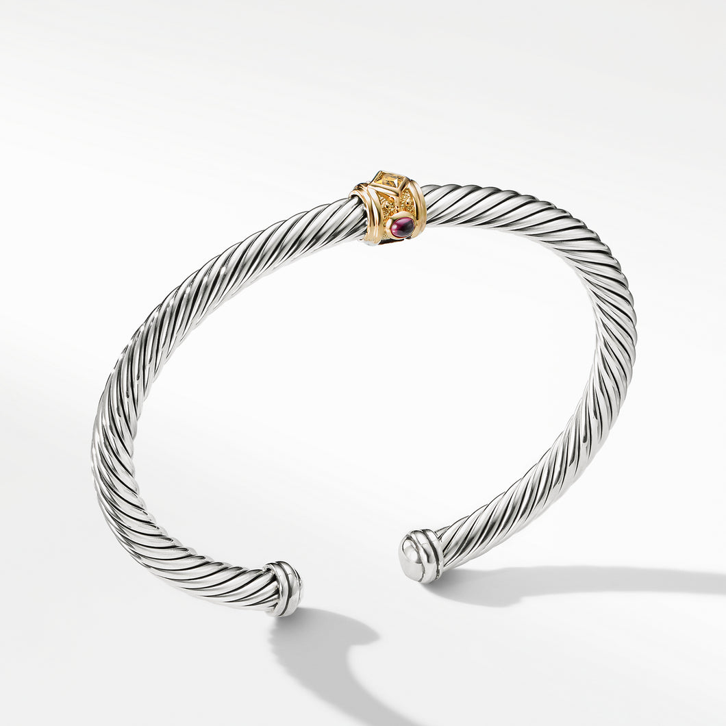 Bracelet with Citrine, Rhodalite Garnet and 14K Gold