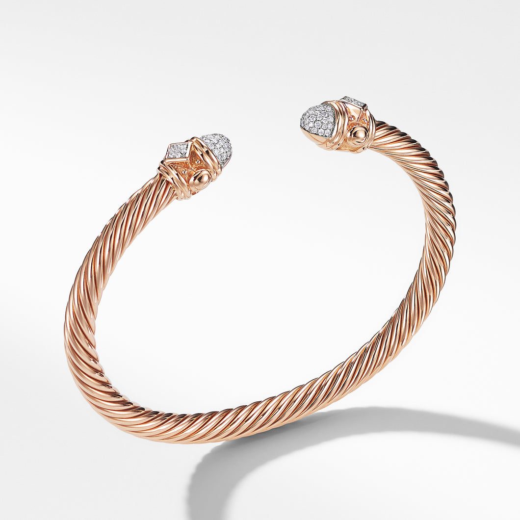 Renaissance Bracelet with Diamonds in 18K Rose Gold, 5mm