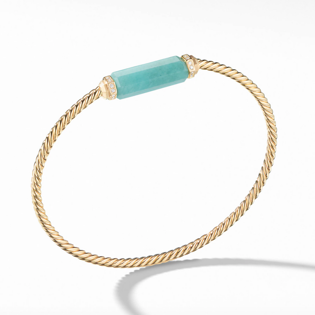 Barrels Bracelet with Diamonds in 18K Gold