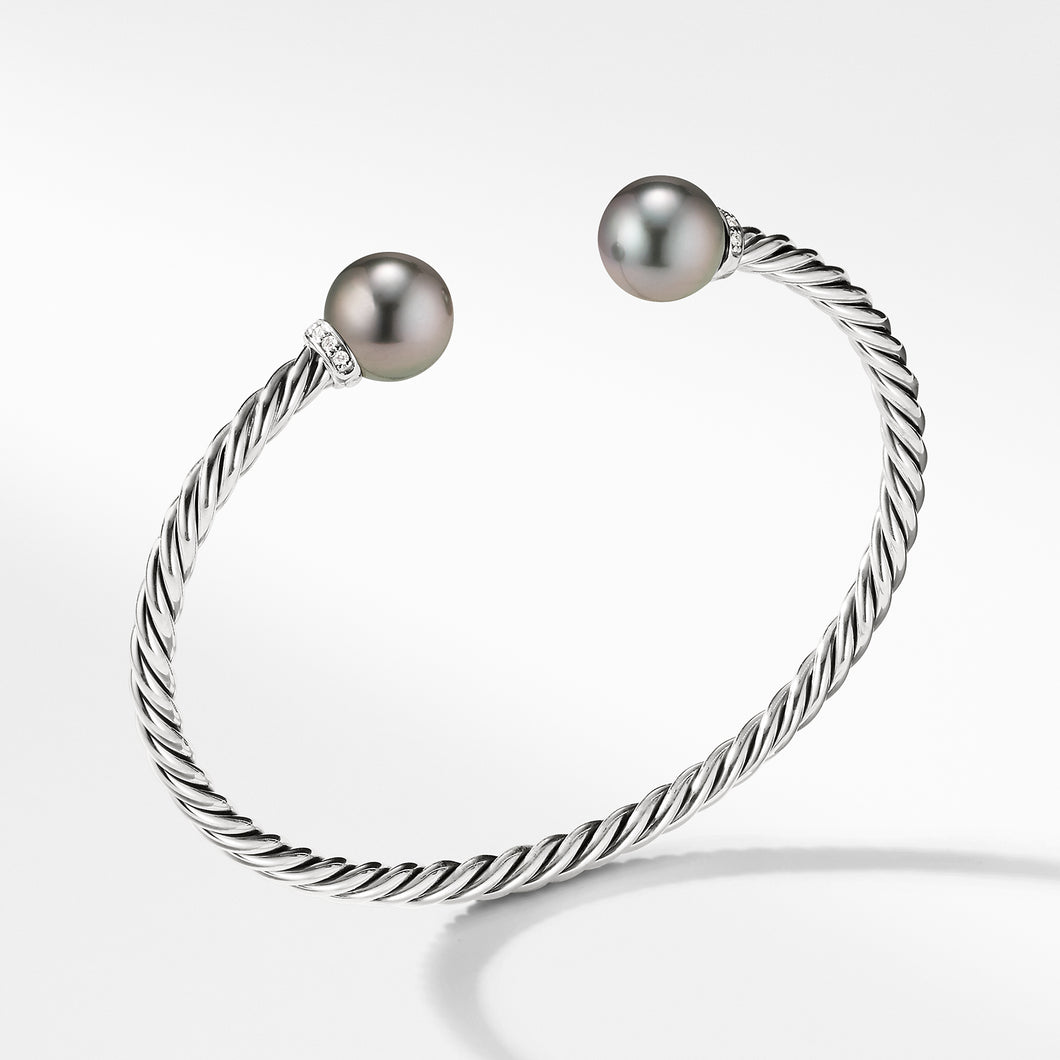 Solari Bracelet with Diamonds and Tahitian Grey Pearl