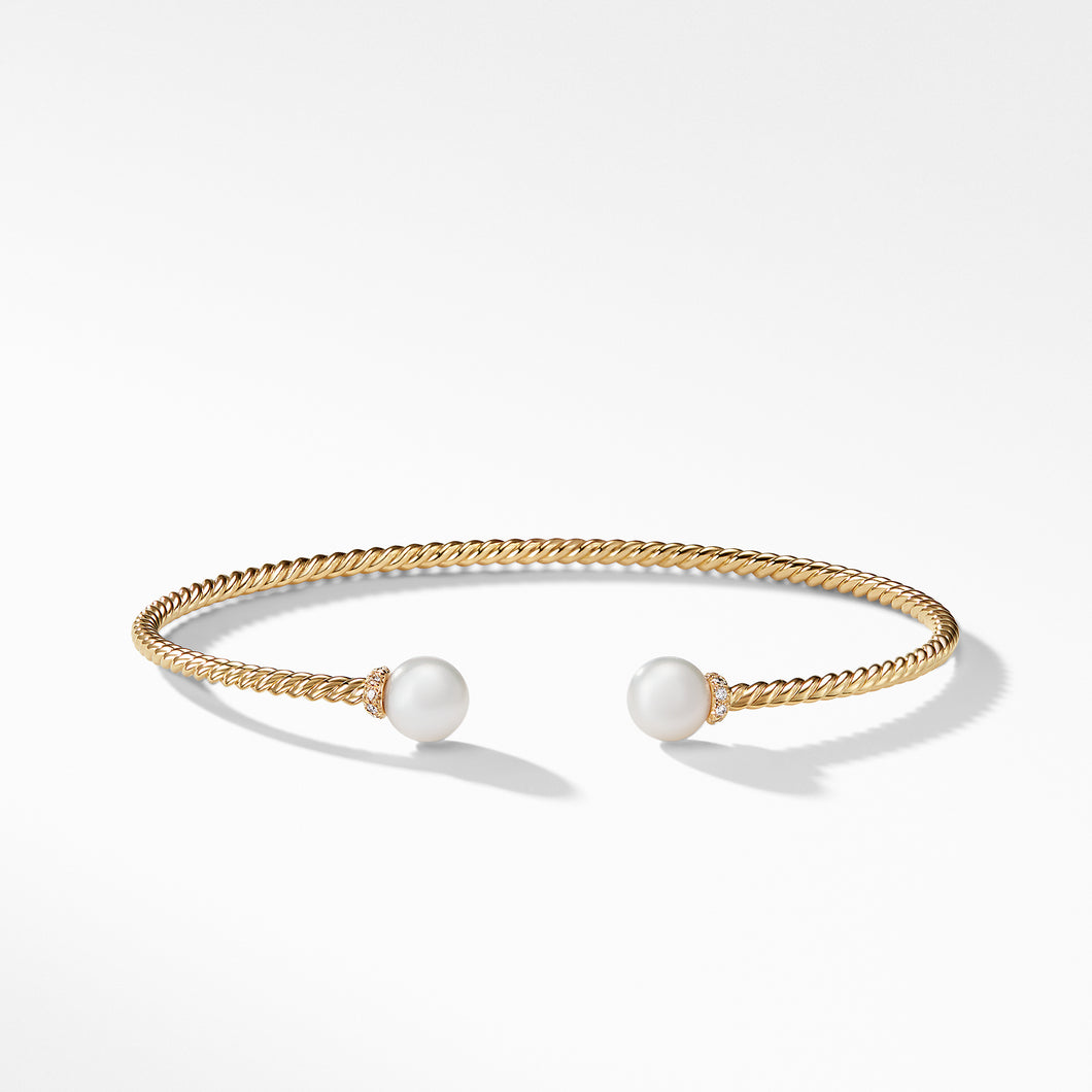 Solari Pearl Bracelet with Diamonds in 18K Gold