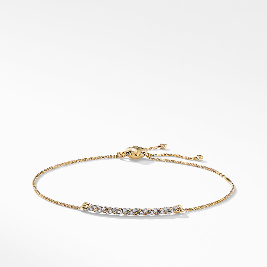 Paveflex Station Bracelet with Diamonds in 18K Gold