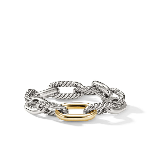 DY Madison Large Bracelet with 18K Gold, 13.5mm