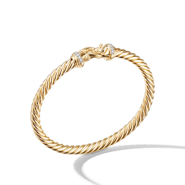 Buckle Bracelet in 18K Yellow Gold with Diamonds