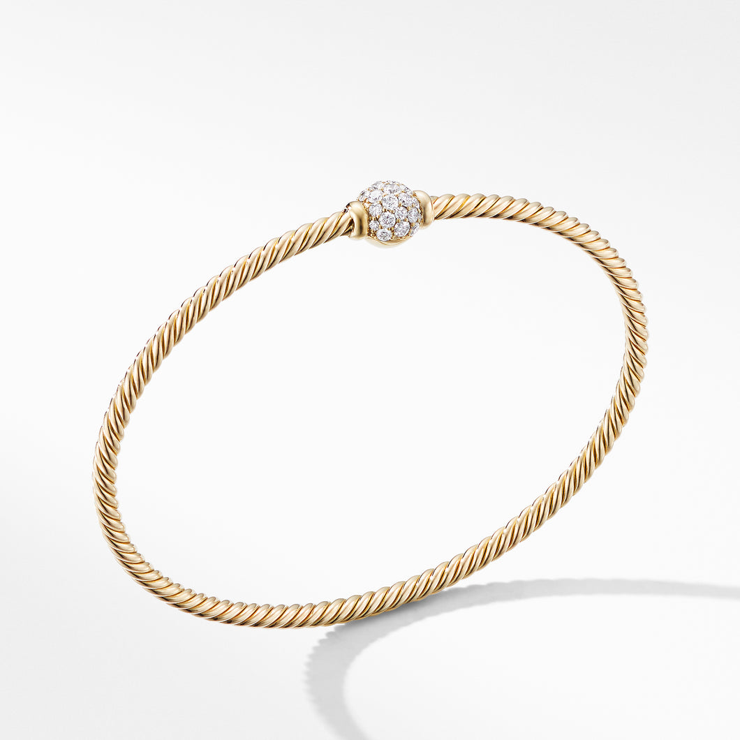 Solari Center Station Bracelet in 18K Yellow Gold with Diamonds