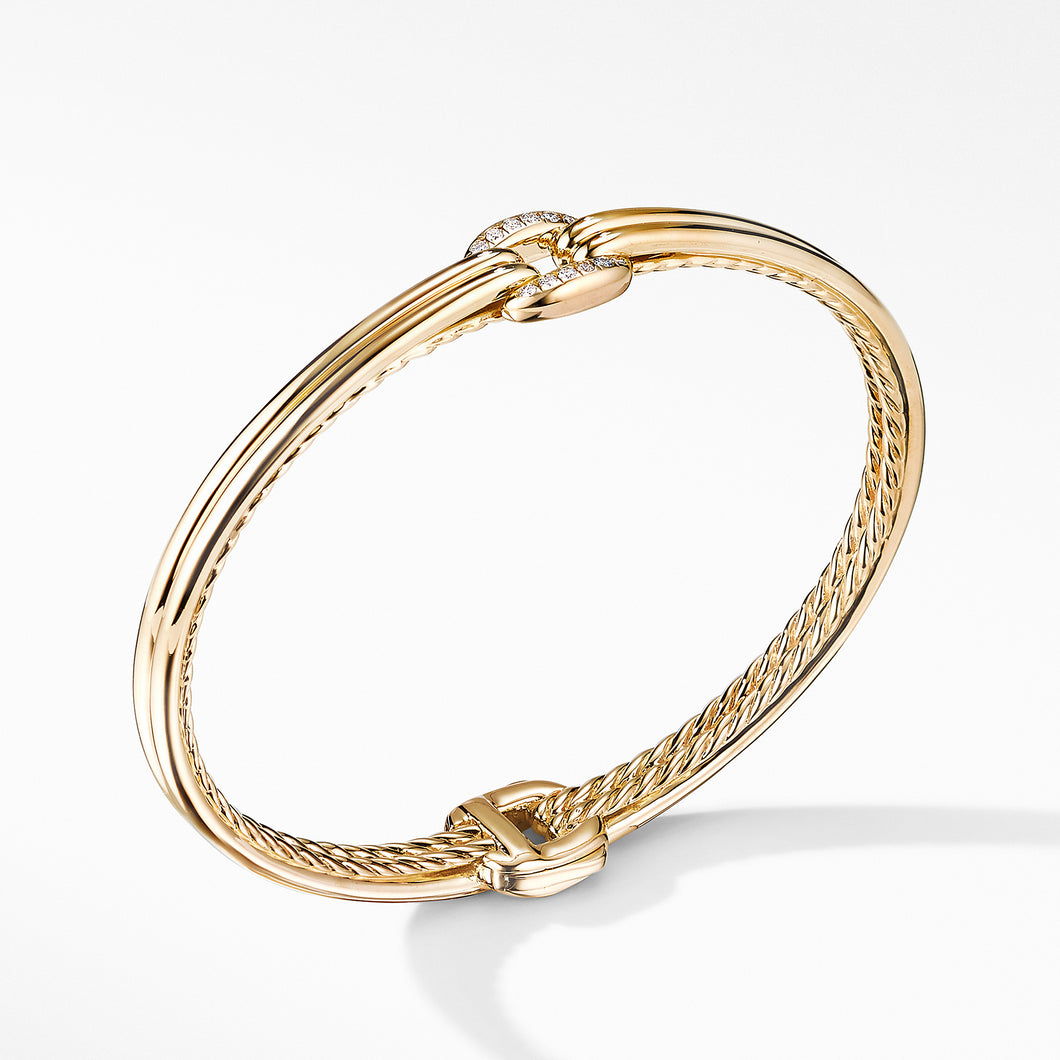 ThoroughbredÃ‚® Center Link Bracelet in 18K Yellow Gold with Diamonds