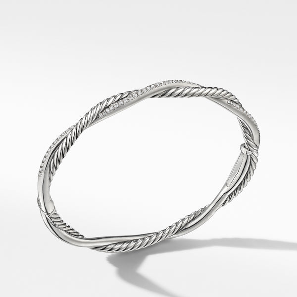 Petite Infinity Bracelet in Sterling Silver with Pave© Diamonds