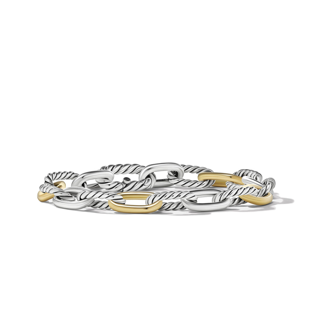 DY Madison Chain Bracelet in Sterling Silver with 18K Yellow Gold